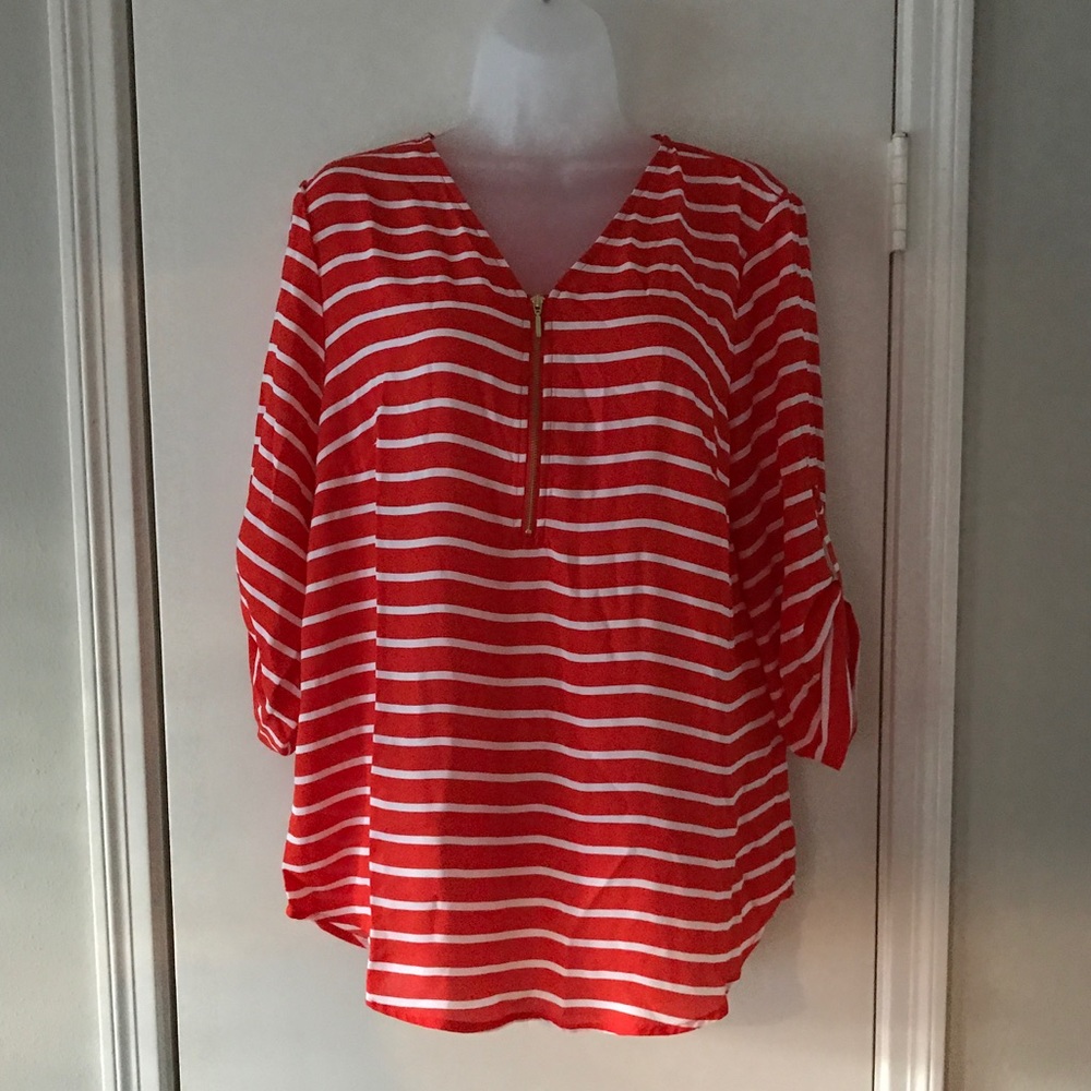 Chico's Candy Striped Blouse